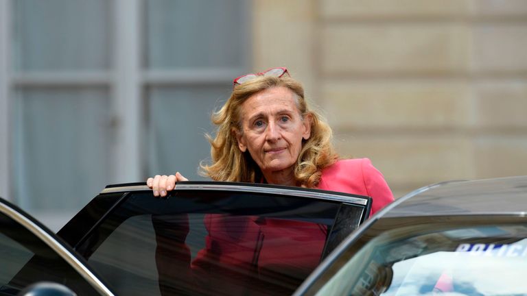 French Justice minister Nicole Belloubet leaves after a weekly cabinet meeting on July 18, 2018 at the Elysee palace in Paris. (Photo by Bertrand GUAY / AFP) (Photo credit should read BERTRAND GUAY/AFP/Getty Images)
