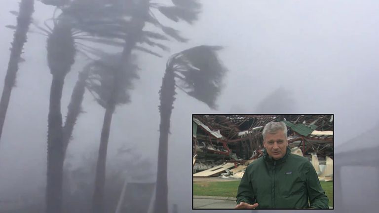 Greg Milam in Florida. Pic: Sky News and WeatherNation