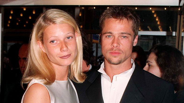 Gwyneth Paltrow and Brad Pitt in 1996 reissued after magazine interview in which she discusses Harvey Weinstein allegations