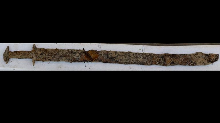 The sword was found by an eight-year-old girl. Pic: Jonkopings lans museum