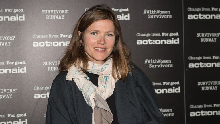 Jessica Hynes during the ActionAid Fashion Show held at The Old Truman Brewery on October 10, 2017 in London