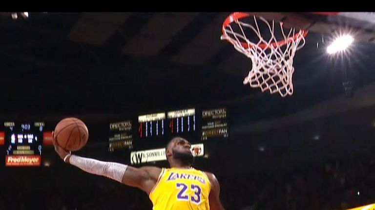 Lebron James was in typically thrilling for on his LA Lakers debut