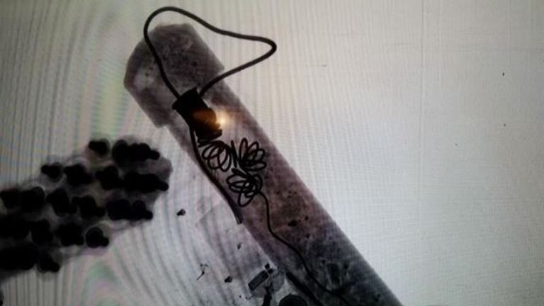The bomb sent to Barack Obama. Pic: ABC News