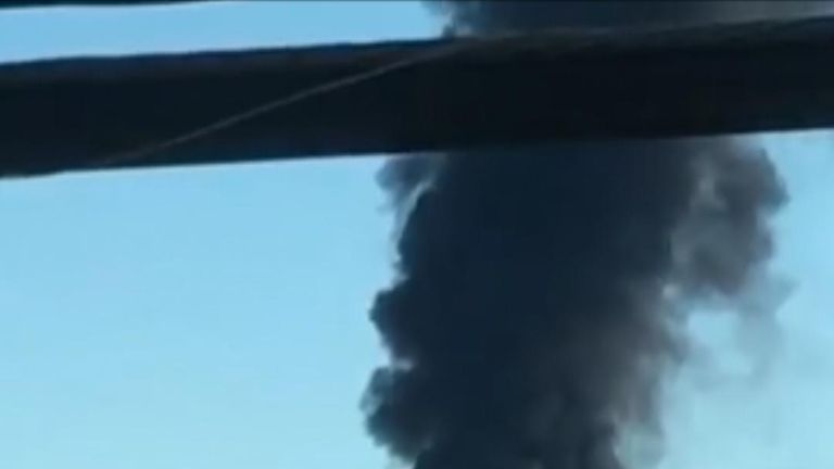 Smoke billows into New Brunswick sky after an explosion at an oil refinery
