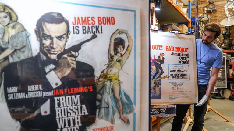 Rare James Bond movie posters could fetch up to £28,000 at auction ...