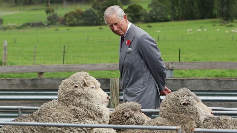 The Prince of Wales, seen in Australia, is patron of the Campaign for Wool