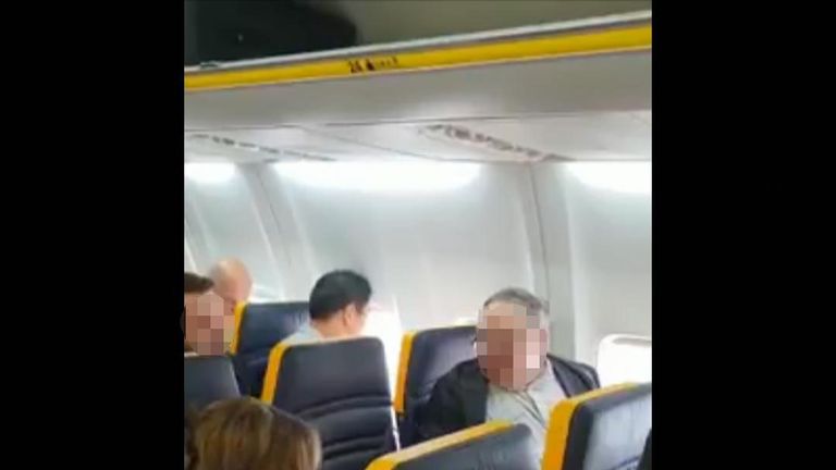 The male passenger was filmed shouting at a woman on a Ryanair flight. Pic: David Lawrence