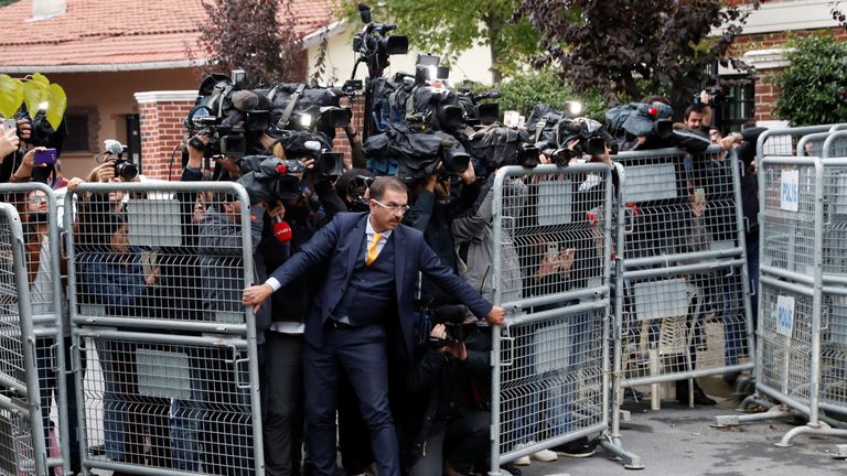 Media have been camped outside the consulate in Istanbul