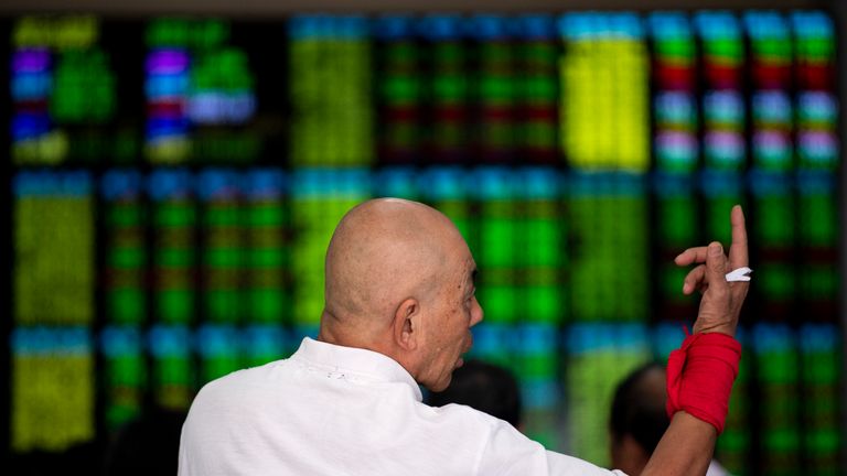 The Shanghai index hit a four-year low