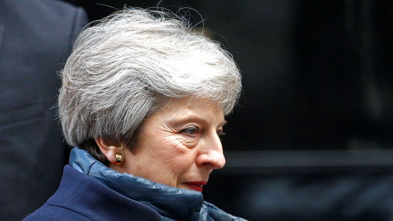 Theresa May leaves 10 Downing Street 