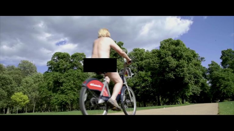 Tory MP Michael Fabricant gets naked for a charity cycle ride