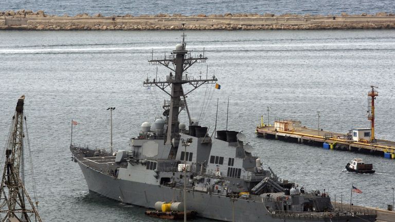 US Navy war ship USS Decatur was conducting a freedom of navigation operation. File pic