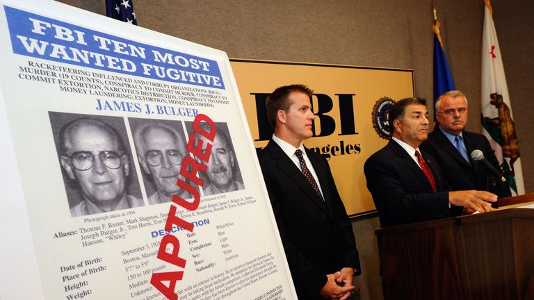 The FBI finally captured Bulger in California in 2016
