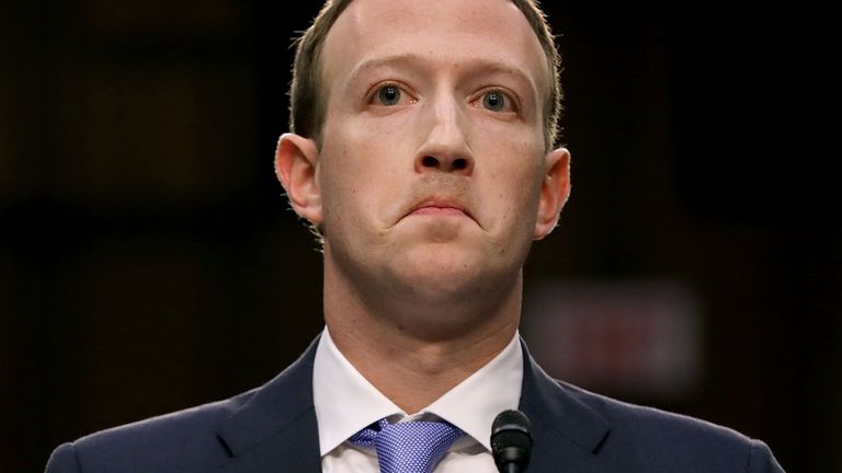 WASHINGTON, DC - APRIL 10: Facebook co-founder, Chairman and CEO Mark Zuckerberg testifies before a combined Senate Judiciary and Commerce committee hearing in the Hart Senate Office Building on Capitol Hill April 10, 2018 in Washington, DC. Zuckerberg, 33, was called to testify after it was reported that 87 million Facebook users had their personal information harvested by Cambridge Analytica, a British political consulting firm linked to the Trump campaign. (Photo by Chip Somodevilla/Getty Ima