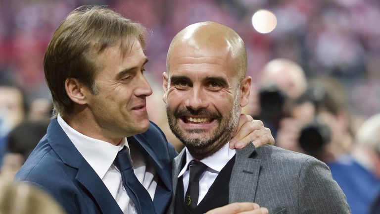 Image result for pep and Lopetegui