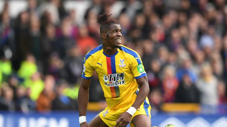 Wilfried Zaha rues a missed opportunity at Goodison Park