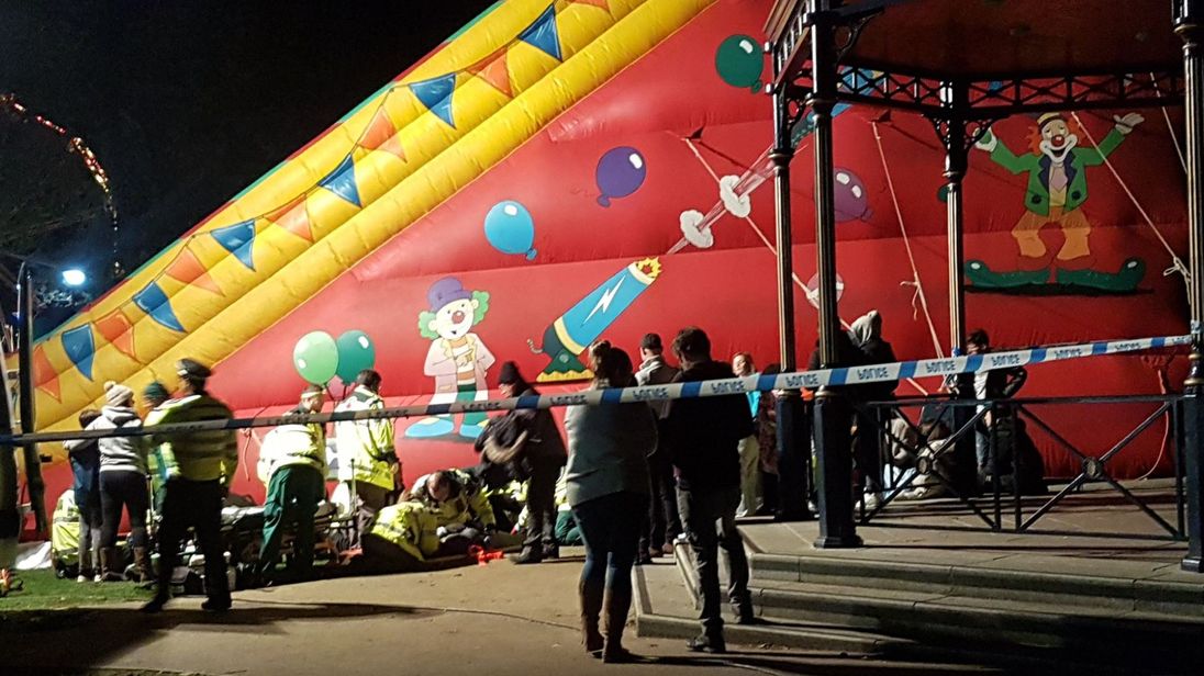 Major Incident after Helter Skelter Collapses at Woking Fire Works Display Major Incident after Helter Skelter Collapses at Woking Fire Works Display