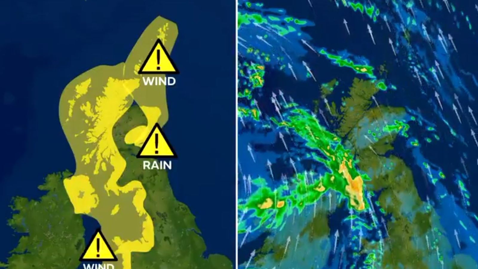 Storm Diana batters UK with heavy rain and 70mph winds | UK News | Sky News