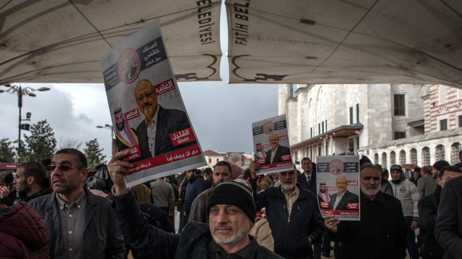 Khashoggi supporters defend free speech at symbolic funeral