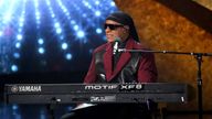 Stevie Wonder at "Q 85: A Musical Celebration for Quincy Jones" presented by BET Networks at Microsoft Theater on September 25, 2018 in Los Angeles, California.