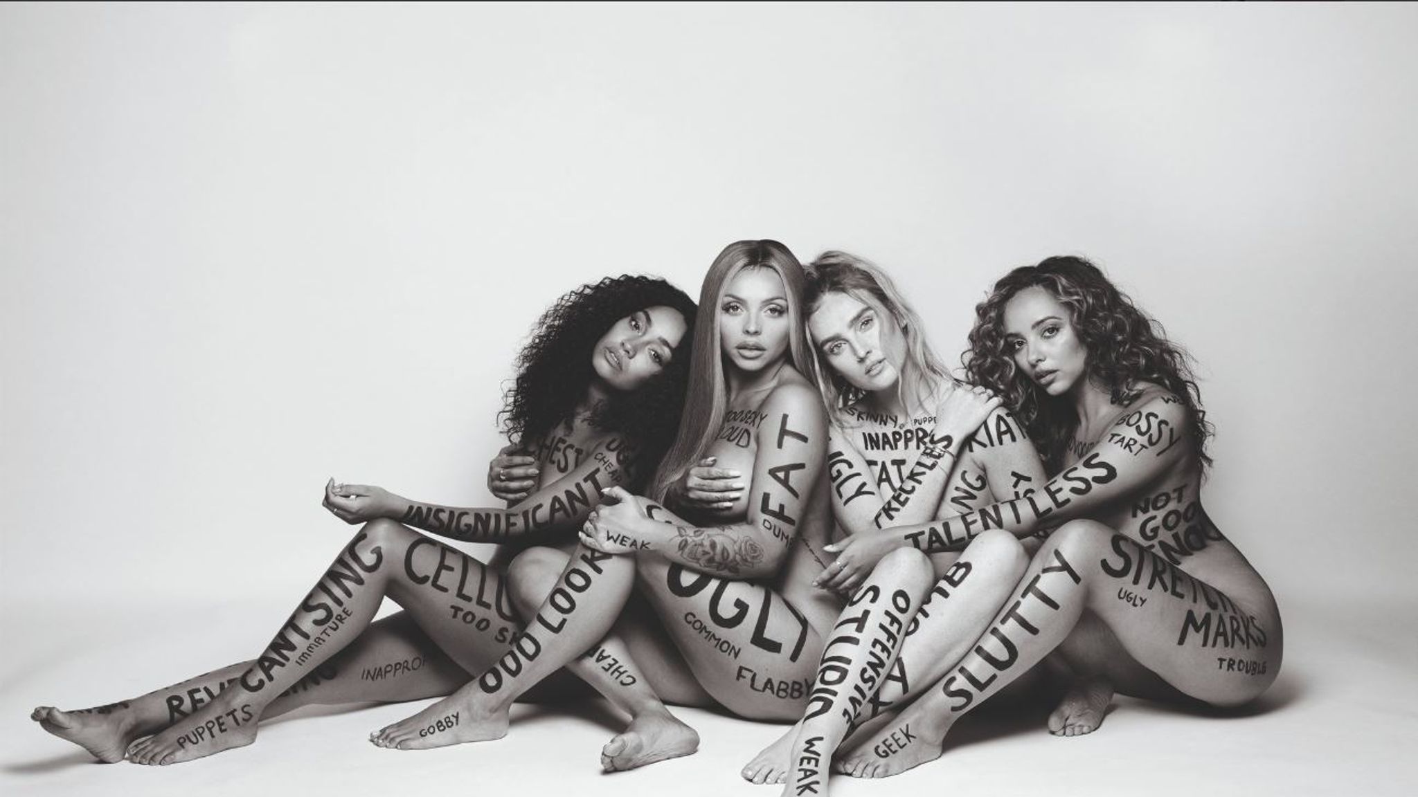 Little Mix pose naked and covered in insults to promote song Strip and albu...
