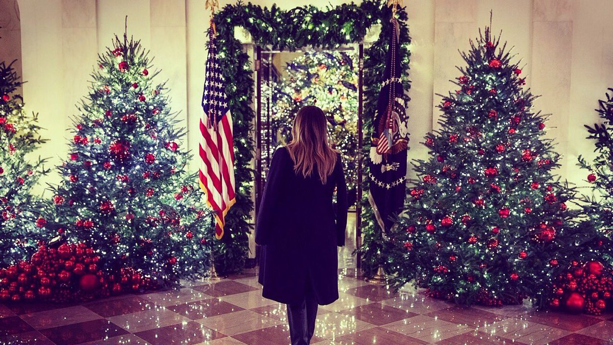 Melania Trump's White House Christmas decorations divide opinion US