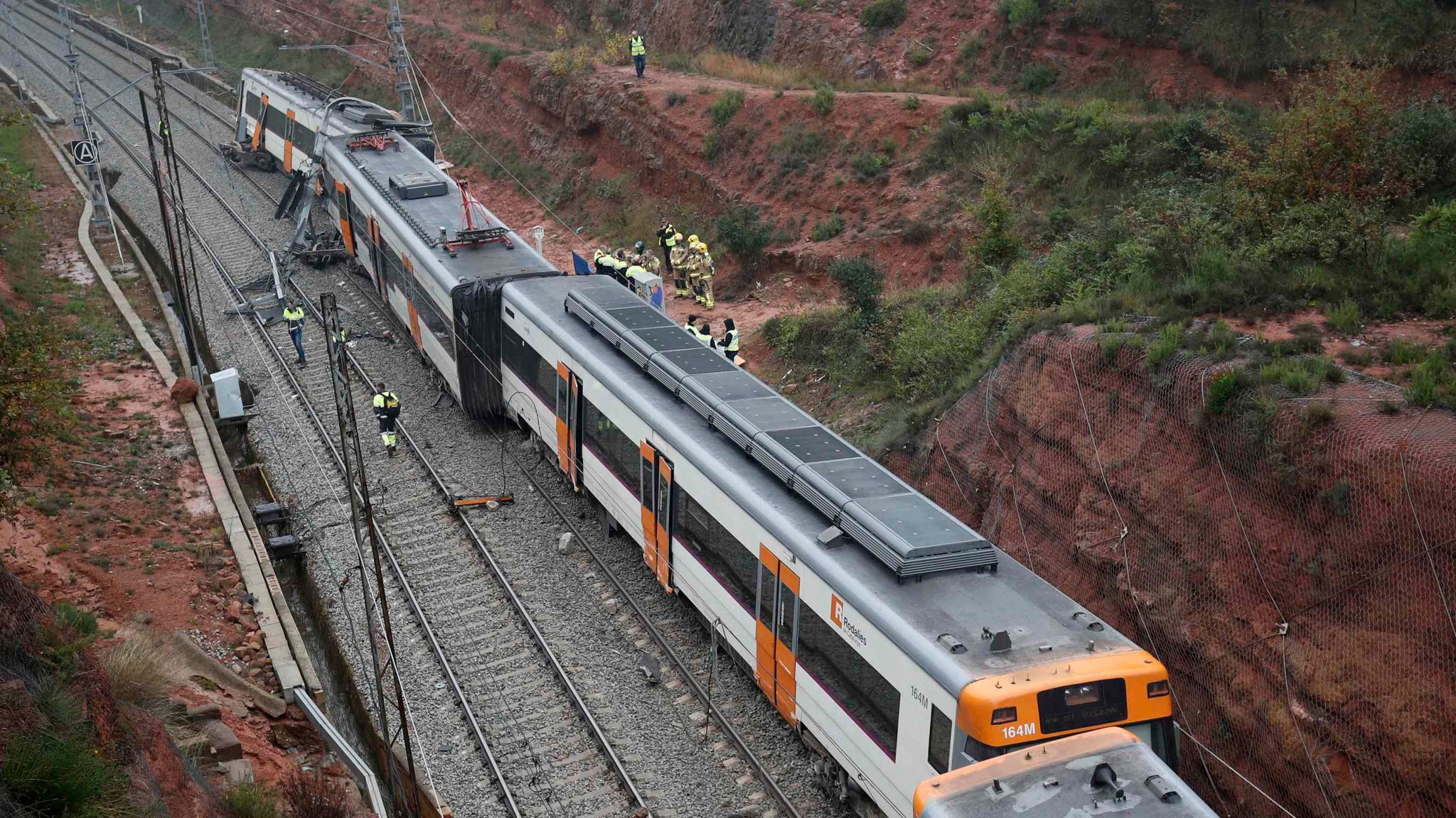 Passenger killed and others injured as train derails near Barcelona