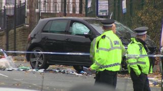 The victims had been travelling in a people carrier, when it was hit by a black VW Golf, which was earlier being pursued by police
