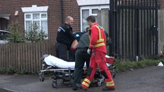 west mids ambulance stabbings - sky rushes