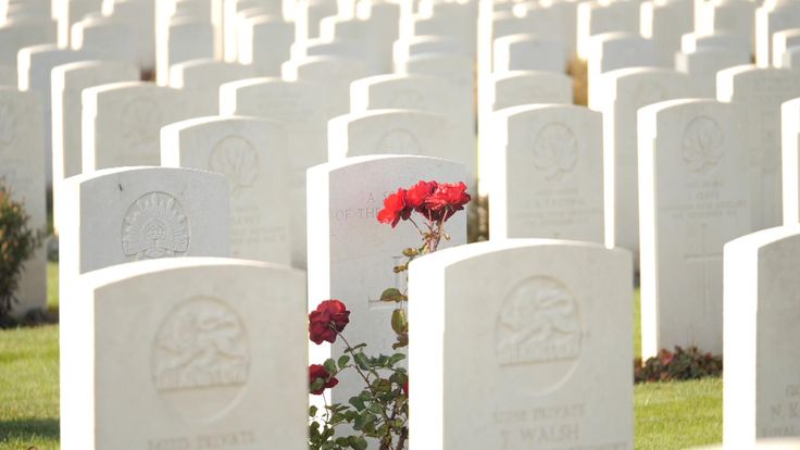 Sky News grabs of WW1 memorial in france