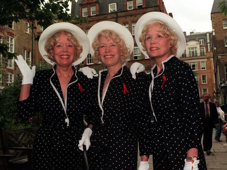 The Beverley Sisters (left to right) Babs, Joy and Teddie. Babs Beverley 