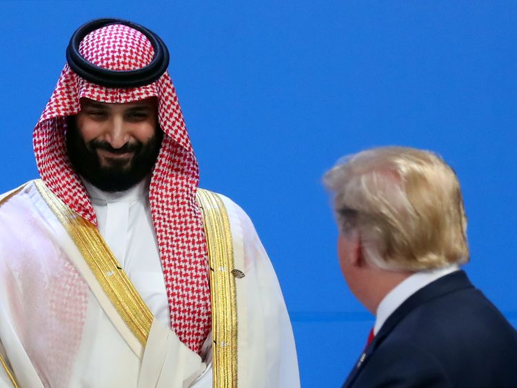 The Saudi crown prince and Mr Trump are said to have had a friendly meeting