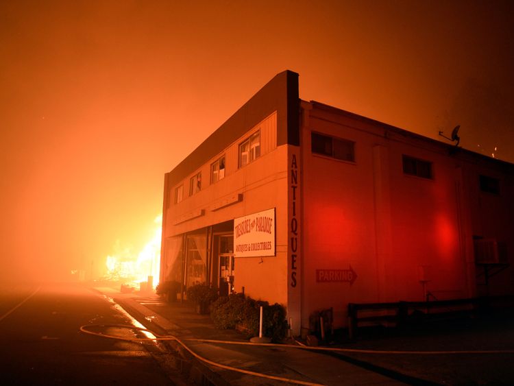 The fire raged through the town of Paradise on Thursday