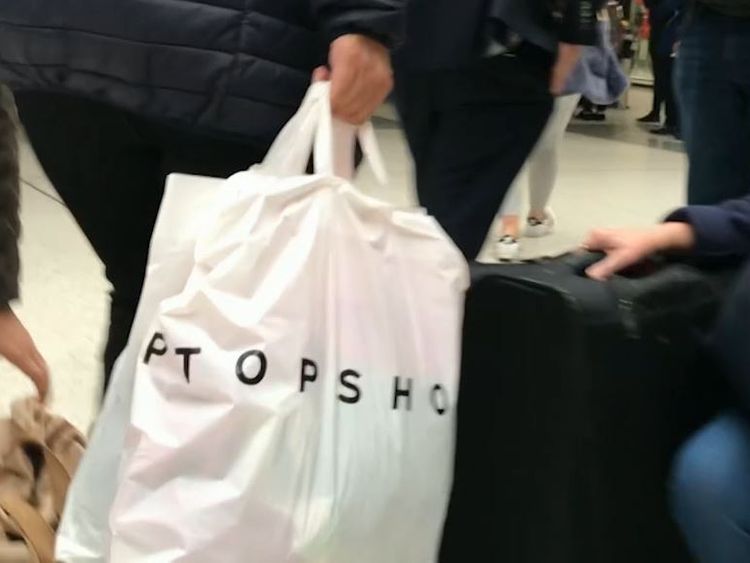 This courier transported drugs in two Topshop bags