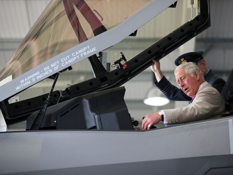 Prince Charles sat in one of the F-35 in the summer