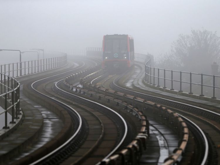 Fog, reducing visibility, can cause rail delays (file pic)