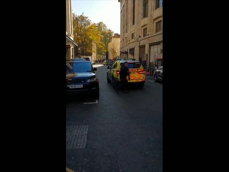 Police at the scene. Pic Mike Powell