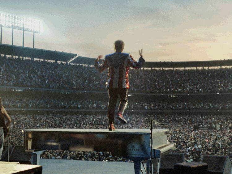 The stadium scene was done with CGI