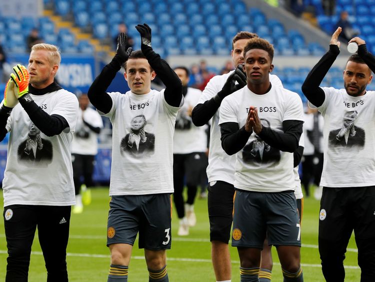 Players ahead of the game wore t-shirts with the owner's picture