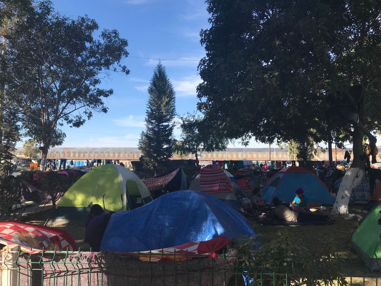 tijuana migrant camp - sky news pic