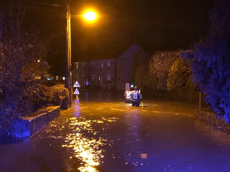 Homes were evacuated as the water levels rose