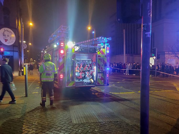 The area was cordoned off by emergency services. Pic: James Stevenson
