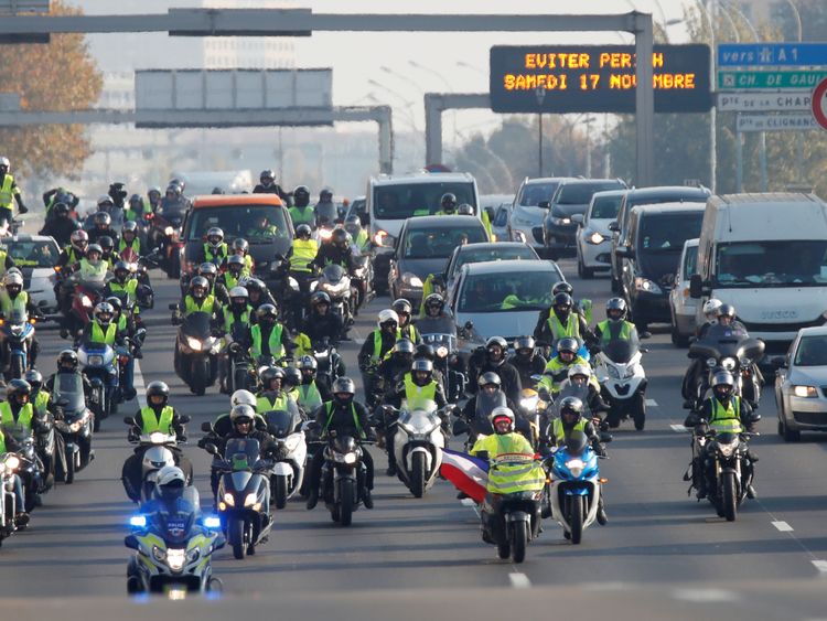 Image result for images of fuel protest in France