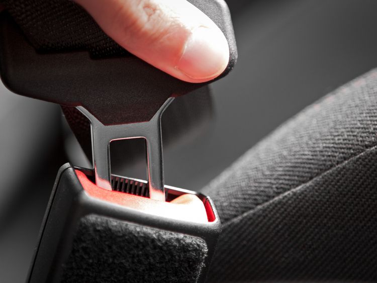 The fault means one of the rear seat belts can become unbuckled. File pic