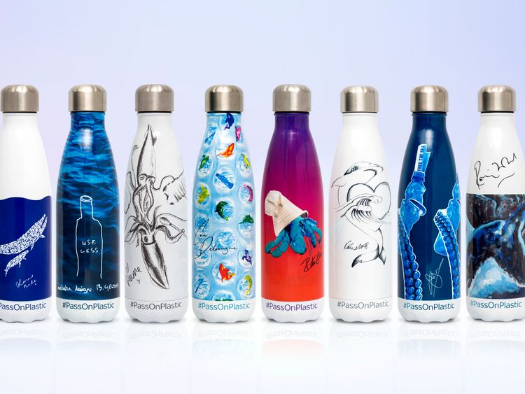 These reusable bottles are part of a limited-edition range of items from Sky Ocean Rescue