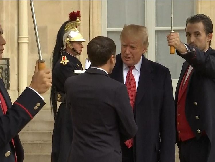 One-way love: Trump remains frigid to Macron’s caress at Paris visit
