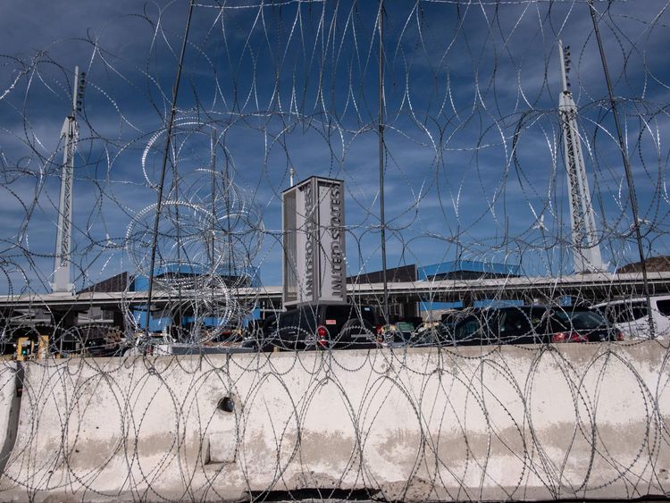 The US border with Mexico at Tijuana