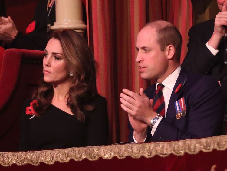 The Duke and Duchess of Cambridge watched on as actors and singers performed