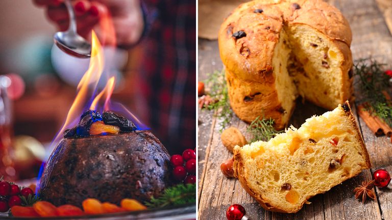 Christmas Pudding Dessert for Traditional Holiday Dinner