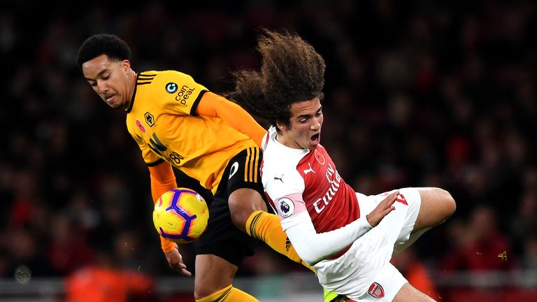 Highlights from Wolves' 1-1 draw with Arsenal in the Premier League.